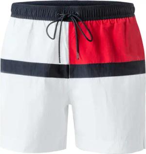 Tommy Hilfiger Herren Badeshorts weiß Mikrofaser Gemustert