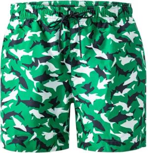 Tommy Hilfiger Herren Badeshorts grün Mikrofaser Gemustert