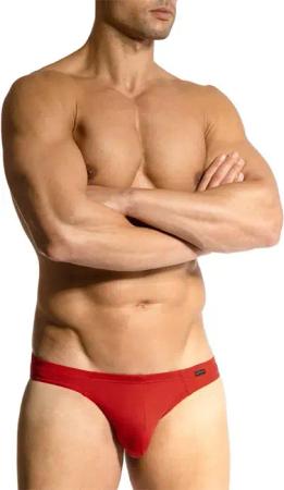 Olaf Benz Herren Slip rot Mikrofaser/Funktion unifarben