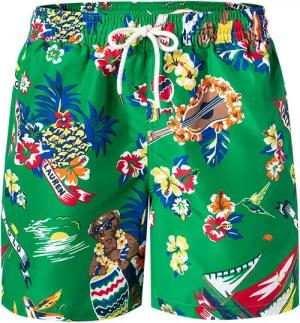 Polo Ralph Lauren Herren Badeshorts grün,multicolor floral,Gemustert,Mit Prints