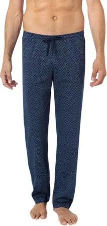 Novila Herren Pyjamahose blau Gemustert