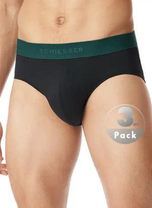 Schiesser Herren Slips blau Baumwolle & Mix unifarben