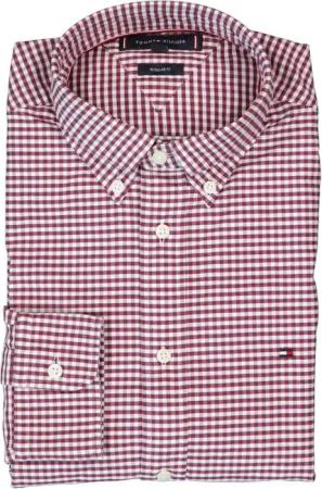Tommy Hilfiger Herren Hemd rot,violett kariert