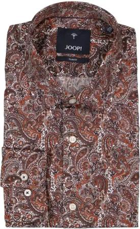 JOOP! Herren Hemd braun gemustert Slim Fit