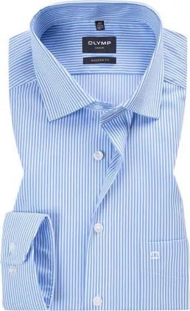OLYMP Herren Hemd blau gestreift