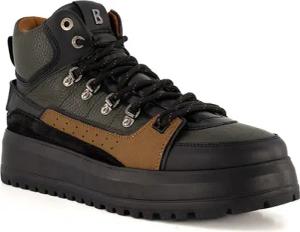 BOGNER Herren Schnürboots grün,multicolor Glattleder