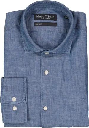 Marc O'Polo Herren Hemd blau meliert