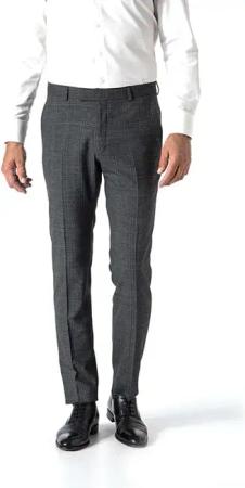 JOOP! Herren Hose grau kariert Slim Fit