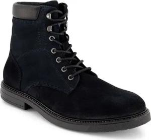 Tommy Hilfiger Herren Schnürboots blau Velours