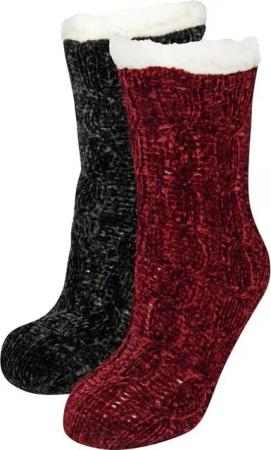 Capelli New York Kuschelsocken (2-Paar, 2er-Pack) mit Antirutsch-Noppen
