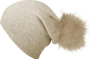 Capelli New York Beanie mit Metall-Logo an der Krempe