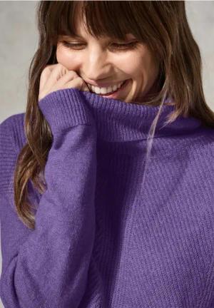 Cecil Damen Pullover mit Rollkragen in Lila, Gr: XS