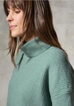 Cecil Damen Pullover mit Rollkragen in Grün, Gr: XXL