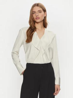 Calvin Klein Bluse K20K208067 Écru Regular Fit