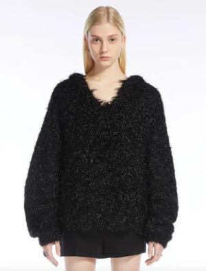 Sportmax - SPORTMAX Schwarzer Strickhoodie - Größe S - multi