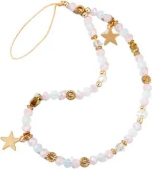 BUNGSA Armband Handy-Kette Lanyard Perlen und Sterne Nylonband Damen (1 Armband, 1-tlg), Handyschmuck