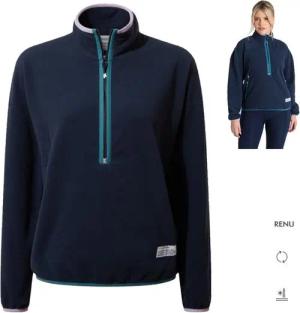 Craghoppers Trekkingjacke Craghoppers - funktioneller Microfleece Pulli CO2 Renu Half Zip, navy