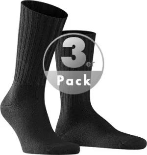 Falke Herren Socken schwarz Schur-Wolle unifarben