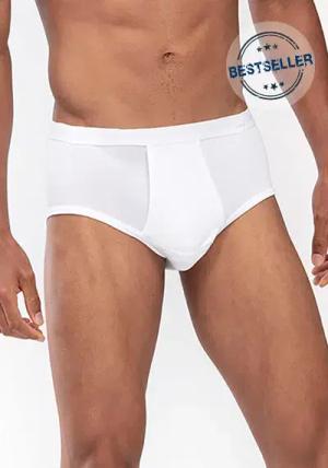 Mey Herren Sport-Slip weiß Baumwolle & Mix unifarben