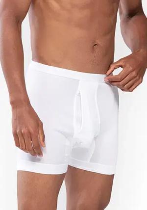 Mey Herren Trunk weiß Baumwolle & Mix unifarben