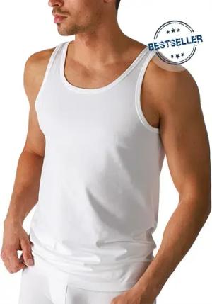 Mey Herren Tanktop weiß Baumwolle & Mix unifarben