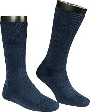 Falke Herren Socken blau Piuma Baumwolle unifarben