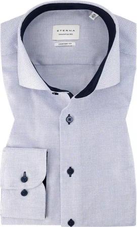 ETERNA Herren Hemd blau,weiß meliert Comfort Fit