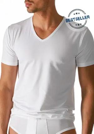 Mey Herren T-Shirt weiß Baumwolle & Mix unifarben
