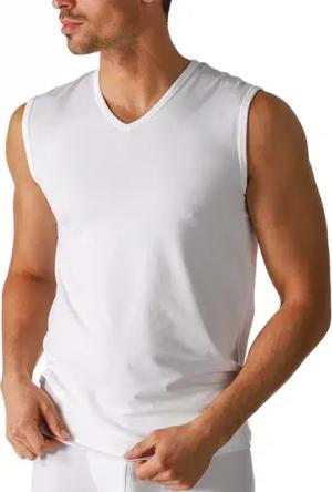 Mey Herren Tanktop weiß Baumwolle & Mix unifarben