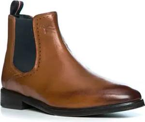 JOOP! Herren Chelsea Boots braun Glanzleder
