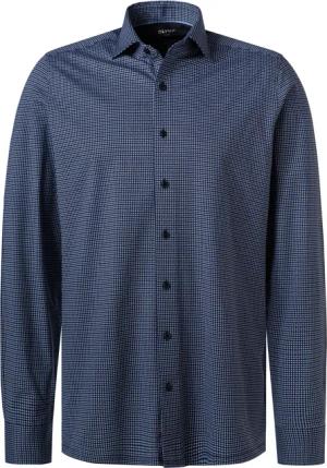 OLYMP Herren Hemd blau gemustert