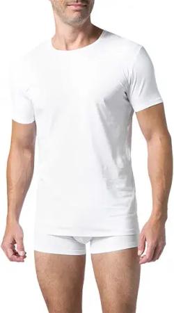 DEREK ROSE Herren T-Shirt weiß Pima unifarben