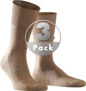 Falke Herren Socke beige,braun Schur-Wolle unifarben