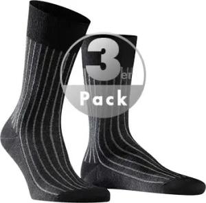 Falke Herren Socken schwarz Baumwolle & Mix Gestreift
