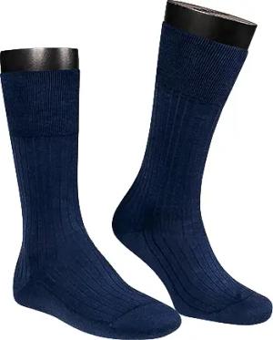 Falke Herren Socken blau Piuma Baumwolle unifarben