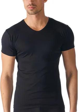 Mey Herren T-Shirt schwarz Viskose/Modal unifarben