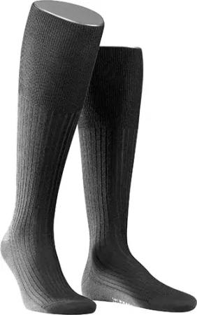 Falke Herren Socken schwarz Merinowolle unifarben