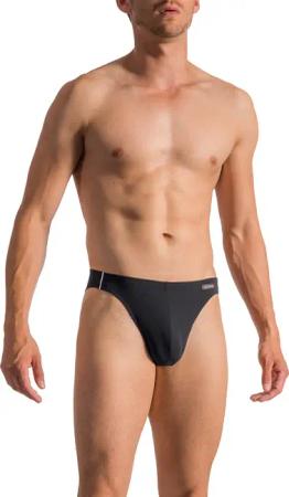 Olaf Benz Herren Badeslip schwarz unifarben