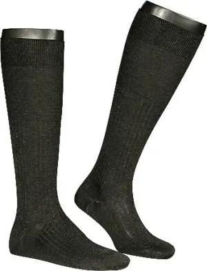 Falke Herren Kniestrümpfe grau Baumwolle & Mix unifarben