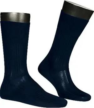Falke Herren Socken blau Ägyptische Baumwolle unifarben