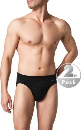 Schiesser Herren Rio-Slip schwarz Baumwolle & Mix unifarben