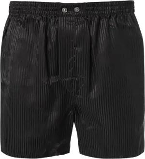 DEREK ROSE Herren Boxershorts schwarz Seidenmix Gestreift