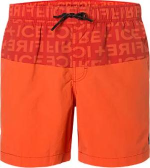 FIRE + ICE Herren Badeshorts orange Mikrofaser unifarben