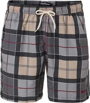 Barbour Herren Badeshorts grau Mikrofaser Kariert