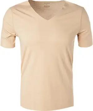 Schiesser Herren T-Shirt beige Baumwolle & Mix unifarben