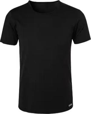 bruno banani Herren T-Shirt schwarz Mikrofaser/Funktion unifarben