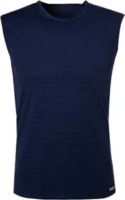 bruno banani Herren Tanktop blau Mikrofaser/Funktion unifarben