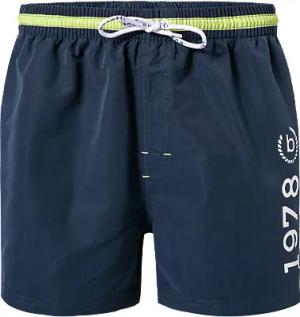 bugatti Herren Badeshorts blau Mikrofaser unifarben