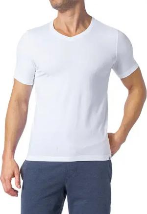 Schiesser Herren T-Shirt weiß Baumwolle & Mix unifarben