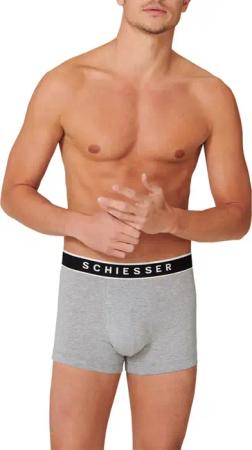 Schiesser Herren Shorts grau Baumwolle & Mix unifarben